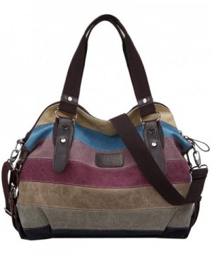 COOFIT Stripe Leisure Canvas Handbags