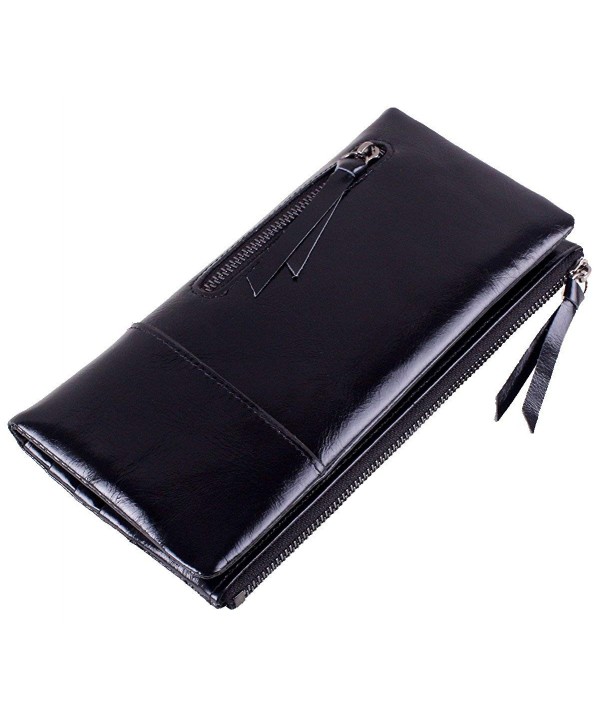 Womens Capacity Genuine Leather Clutch