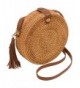 Handwoven Round Rattan Bag Women