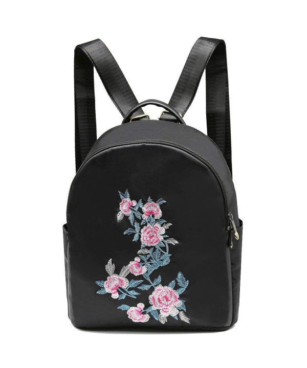 Backpack Women Embroidered Traveling Bookbag