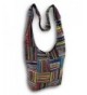 Cotton Handbags Striped Patchwork Multicolored