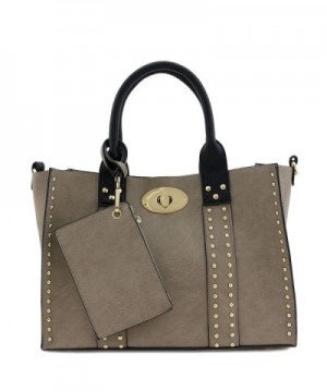 Studded Turn Lock Crossbody Stone