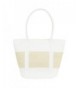 Magid Straw Wide Stripe Tote