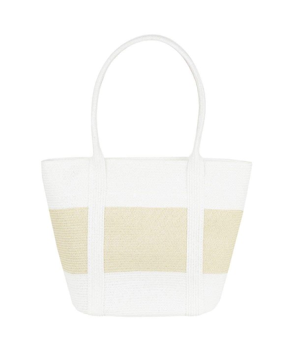 Magid Straw Wide Stripe Tote