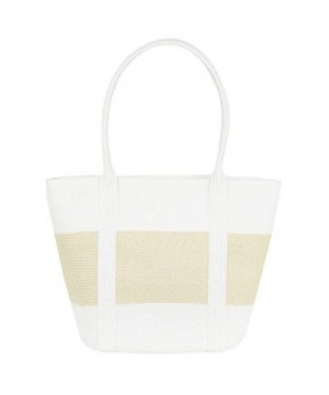 Magid Straw Wide Stripe Tote