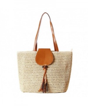 Donalworld Rattan Summer Shoulder Handbag