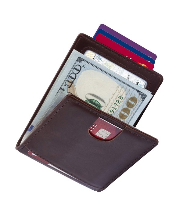 Pocket Leather Wallets Holder Blocking