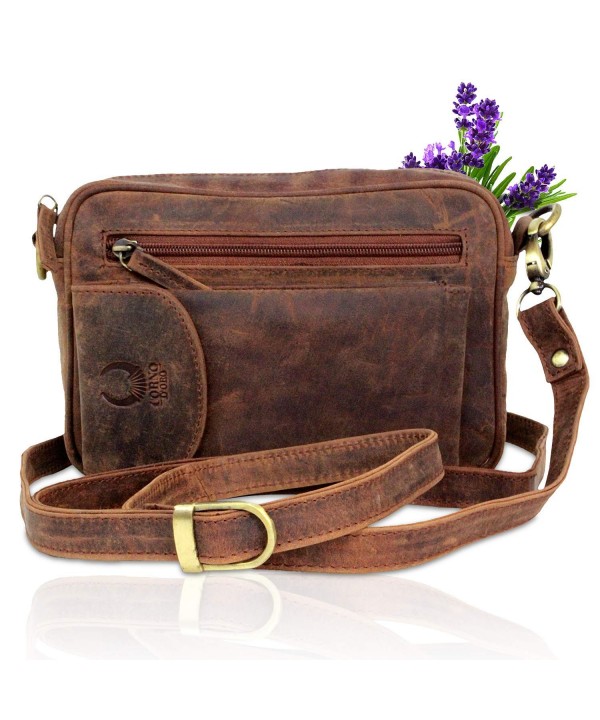 Leather Shoulder Organizer Crossbody Handmade