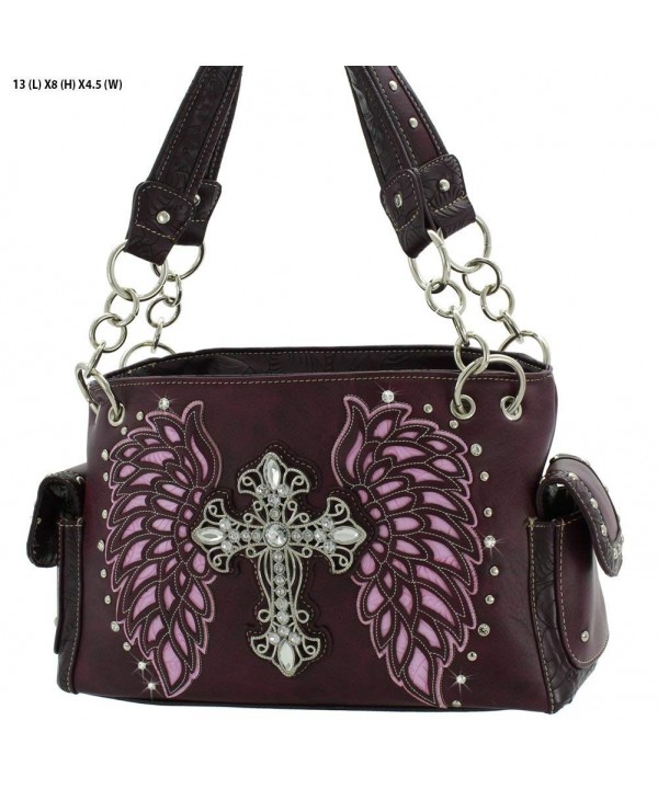 Western Rhinestone Angel Concealed Handbag