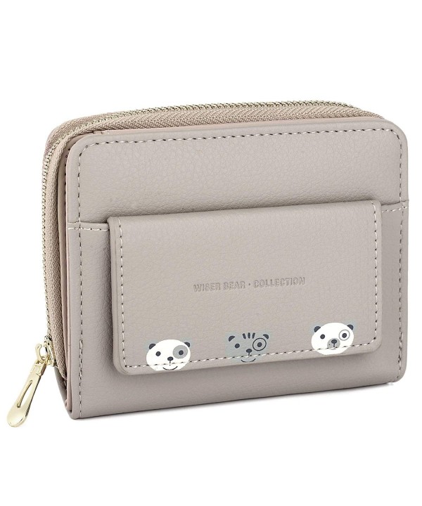 UTO Womens Leather Zipper Wallet