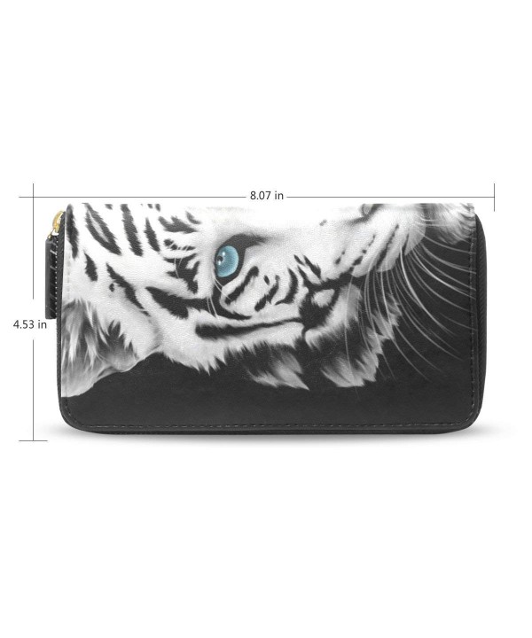 Womens Tiger Leather Wallet Holder