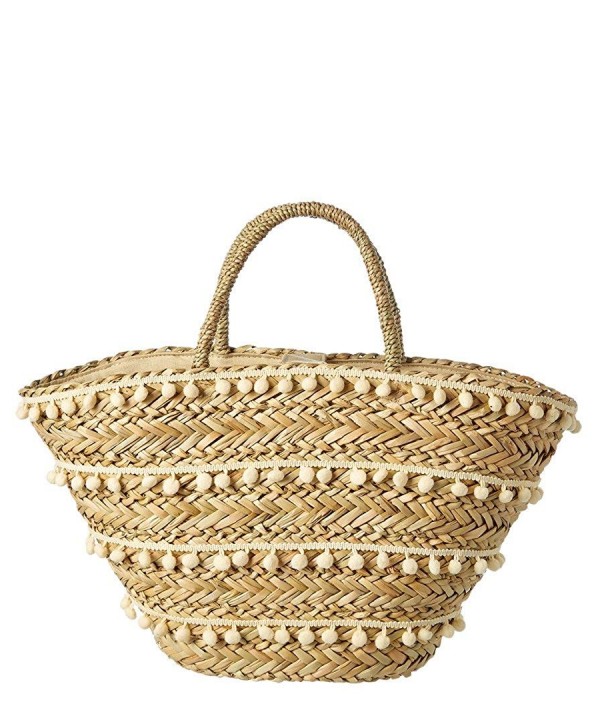 Fallon Royce Straw Pom Tote