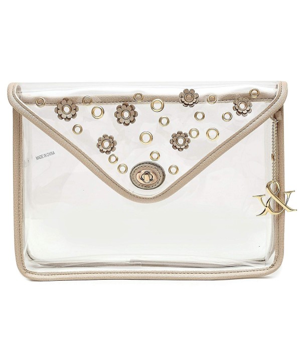 Hue Ash Transparent Clear Clutch