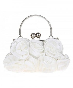 Womens Evening Bag Satin Roses