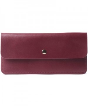 Borgasets Womens Envelope Leather Wallet