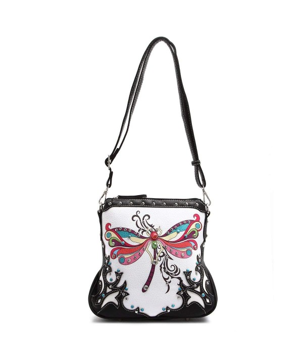 Western Handbag Colorful Dragonfly Messenger