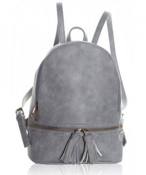 Backpack Women Leather Closure Pockets
