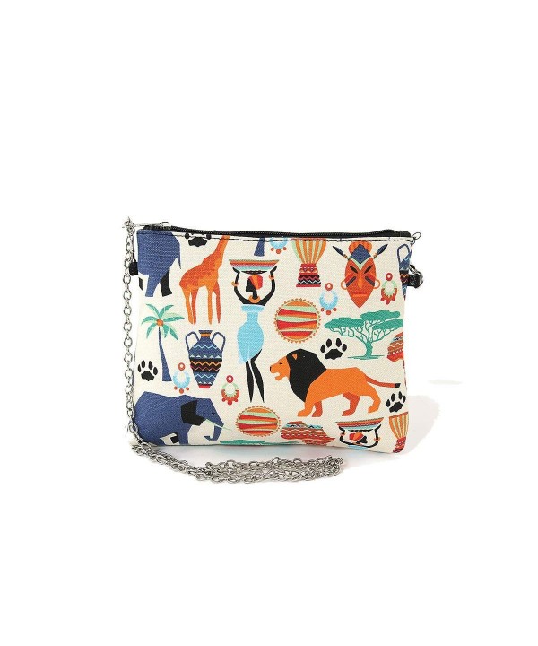 African Tribal Canvas Clutch Shoulder