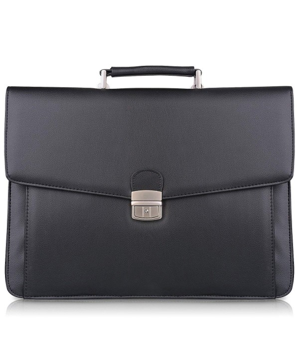 S ZONE Microfiber Flapover Briefcase Messenger