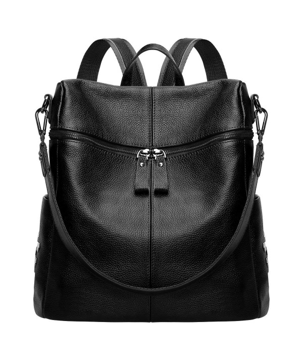 S ZONE Genuine Leather Backpack Shoulder