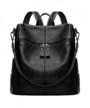 S ZONE Genuine Leather Backpack Shoulder