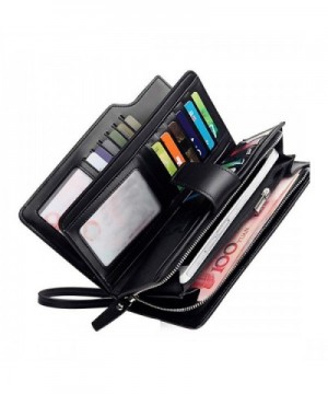 Womens Wallets Leather Wristlet Organizer