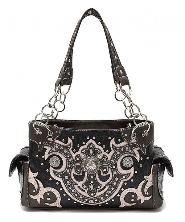 Western Floral Embossed Black WCSS8469BK