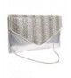 Womens Diamante Envelope Evening Handbag