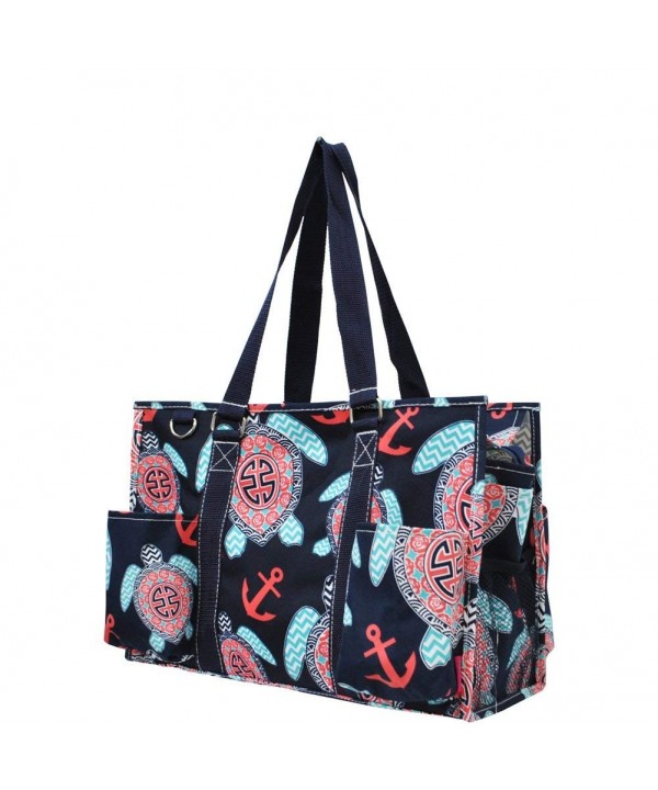 Turtle Anchor Print Zippered Organizer